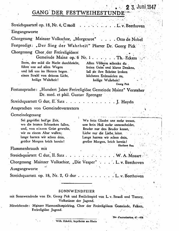 Programm 1947